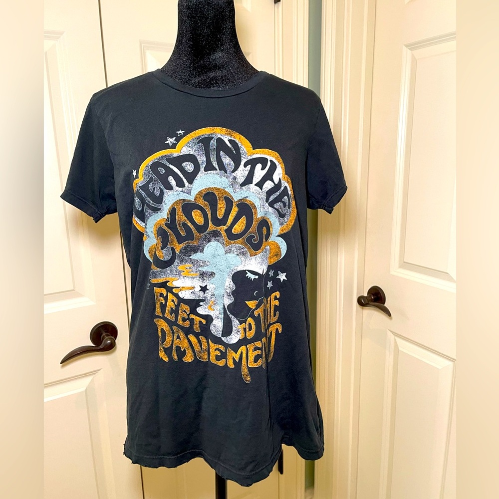 Dazey LA Vintage Inspired Graphic Tee Black Retro 70s Made in USA
